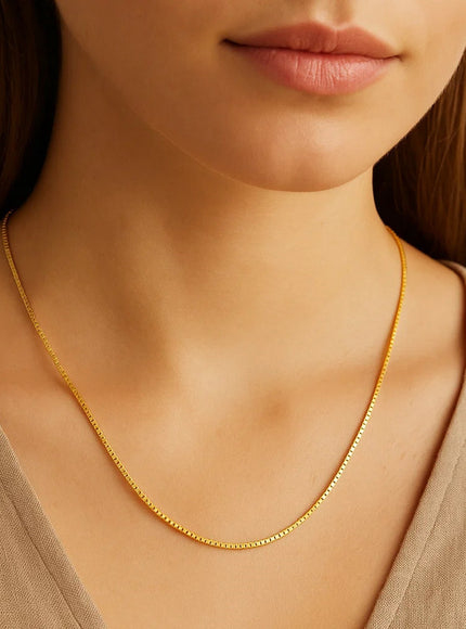 10k Yellow Gold Classic Box Chain 0.6mm