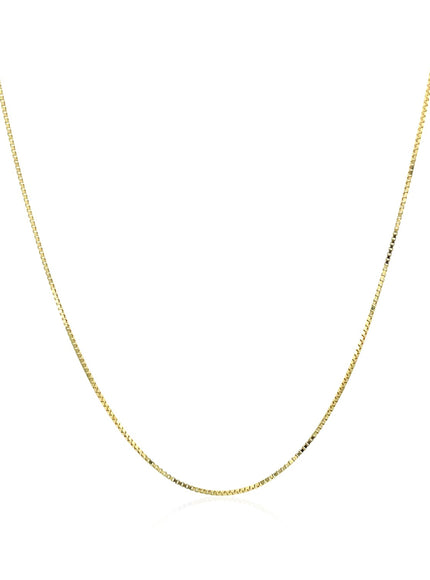10k Yellow Gold Classic Box Chain 0.6mm