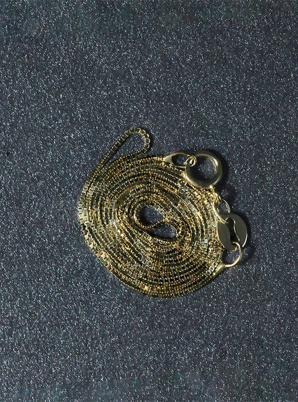 10k Yellow Gold Classic Box Chain 0.6mm