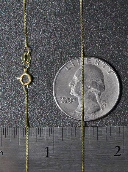 10k Yellow Gold Classic Box Chain 0.6mm