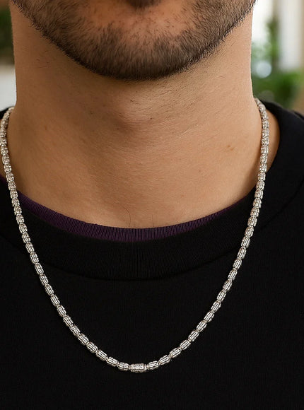 Ice Barrel Chain in 14k White Gold (3.1 mm)