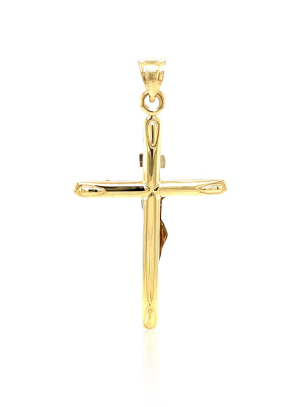 14k Two Tone Gold Cross Pendant