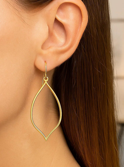 14k Yellow Gold Marquise Style Polished Earrings