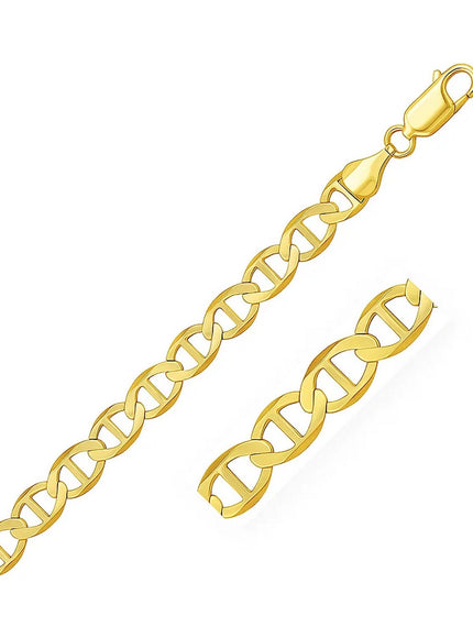 6.3mm 14k Yellow Gold Mariner Link Bracelet
