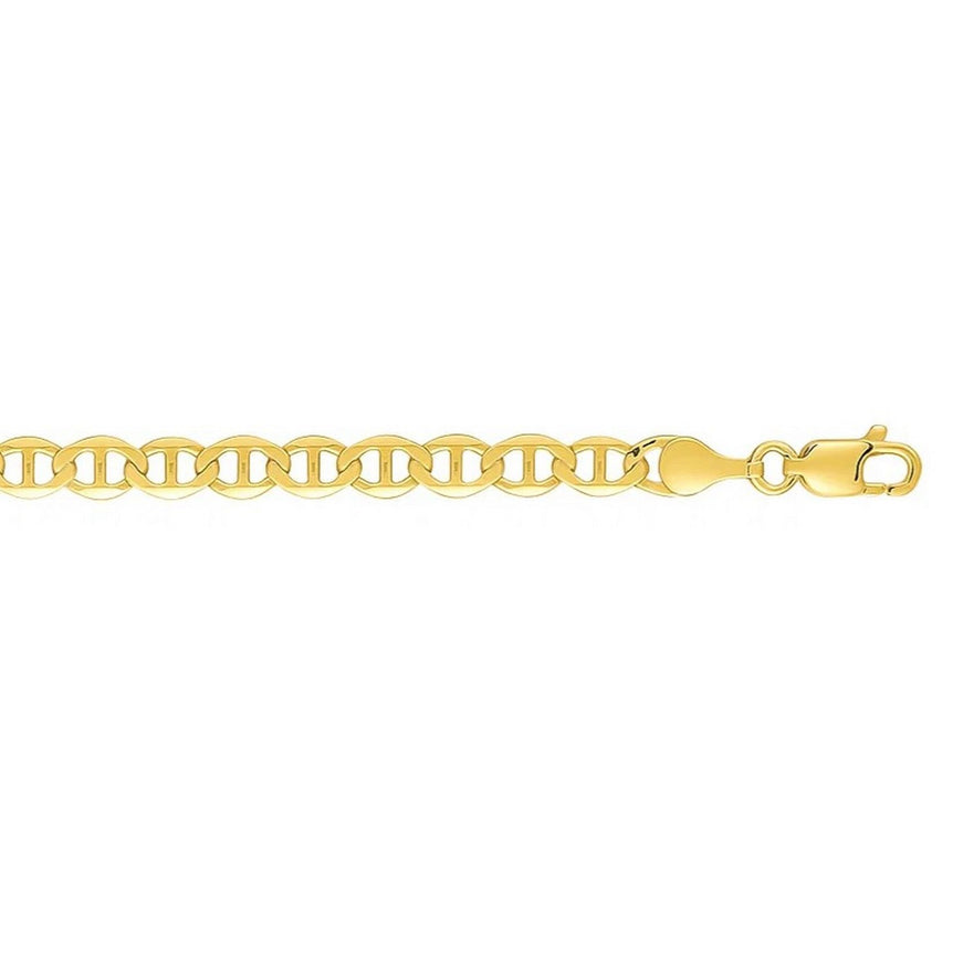 6.3mm 14k Yellow Gold Mariner Link Bracelet