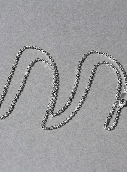 14k White Gold Diamond Cut Cable Link Chain 1.4mm