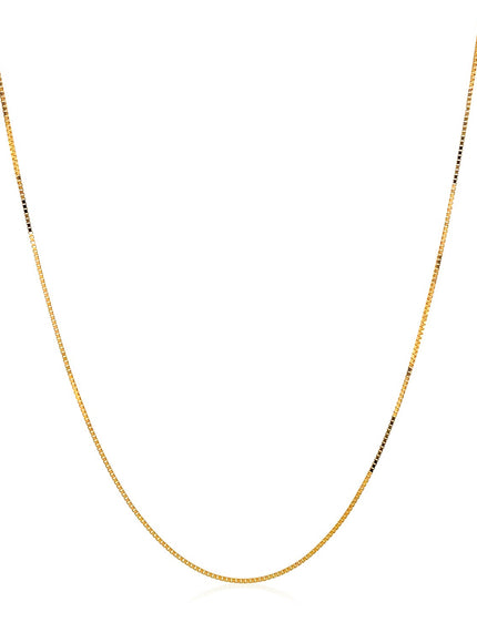 14k Yellow Gold Classic Box Chain 0.45mm