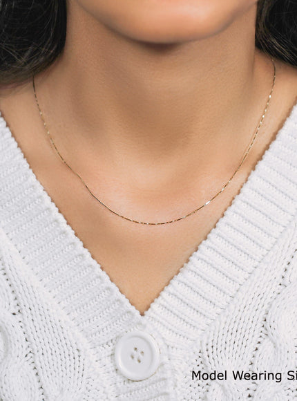 14k Yellow Gold Classic Box Chain 0.45mm