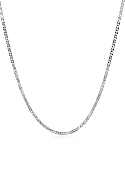 14k White Gold Gourmette Chain 1.5mm