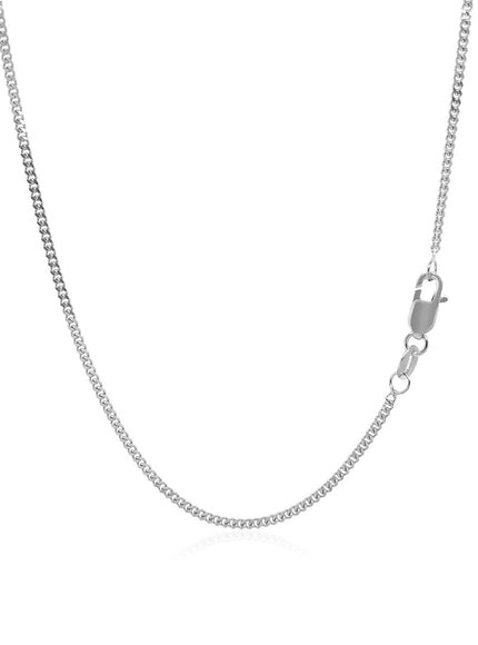 14k White Gold Gourmette Chain 1.5mm