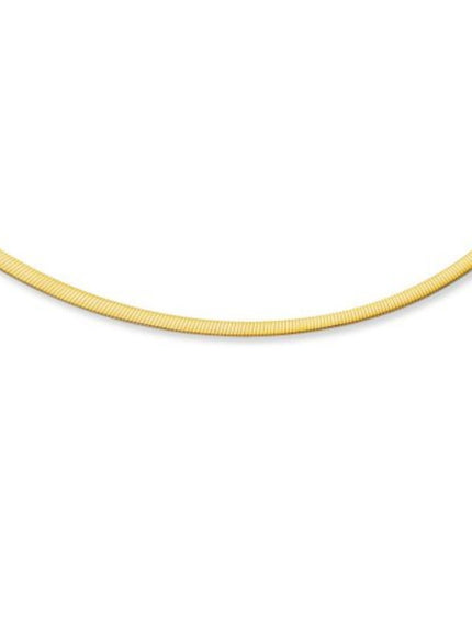 3.0 mm 14k Two Tone Gold Reversible Omega Necklace