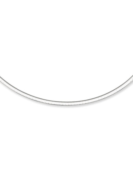 3.0 mm 14k Two Tone Gold Reversible Omega Necklace