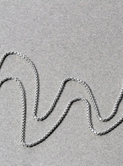 14k White Gold Round Box Chain 1.35 mm
