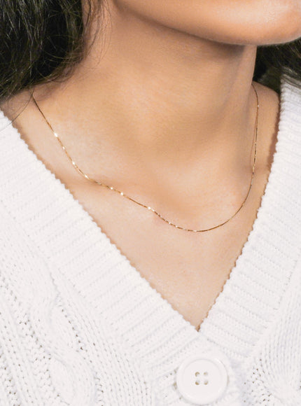 10k Yellow Gold Classic Box Chain 0.45mm