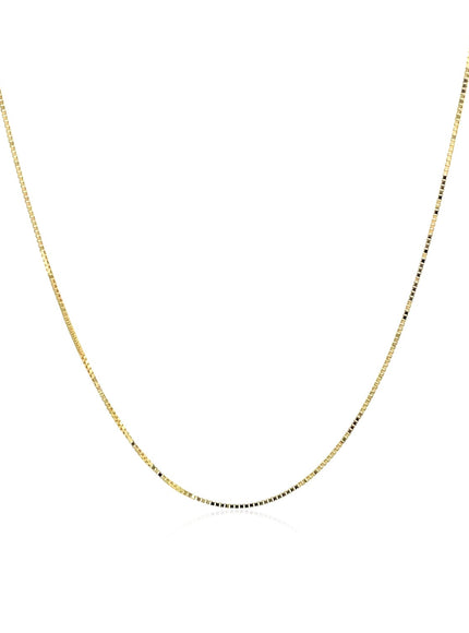 10k Yellow Gold Classic Box Chain 0.45mm