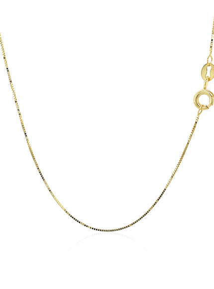 10k Yellow Gold Classic Box Chain 0.45mm