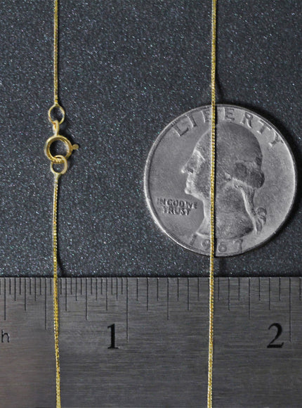 10k Yellow Gold Classic Box Chain 0.45mm