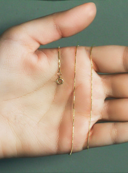 10k Yellow Gold Classic Box Chain 0.45mm