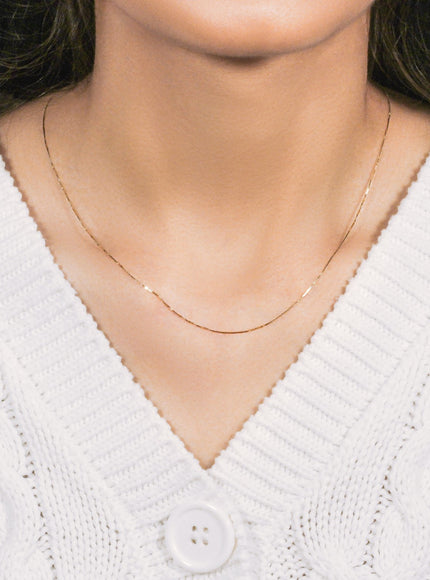 10k Yellow Gold Classic Box Chain 0.45mm