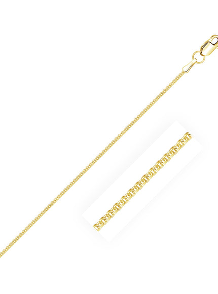 14k Yellow Gold Forsantina Lite Cable Link Chain 1.5mm