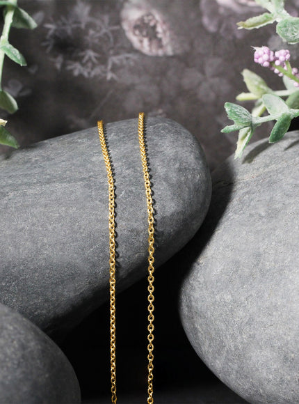 14k Yellow Gold Forsantina Lite Cable Link Chain 1.5mm