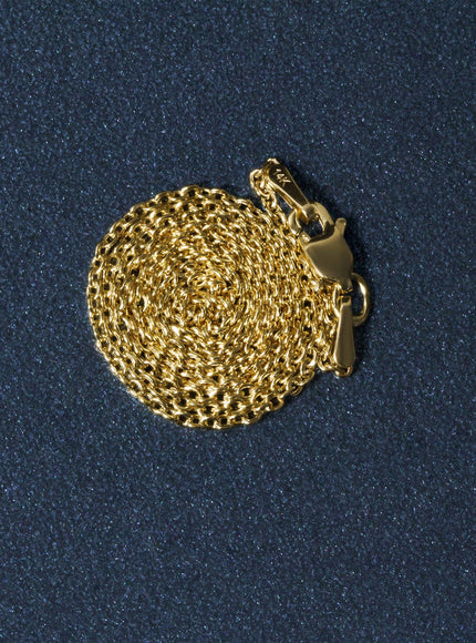 14k Yellow Gold Forsantina Lite Cable Link Chain 1.5mm