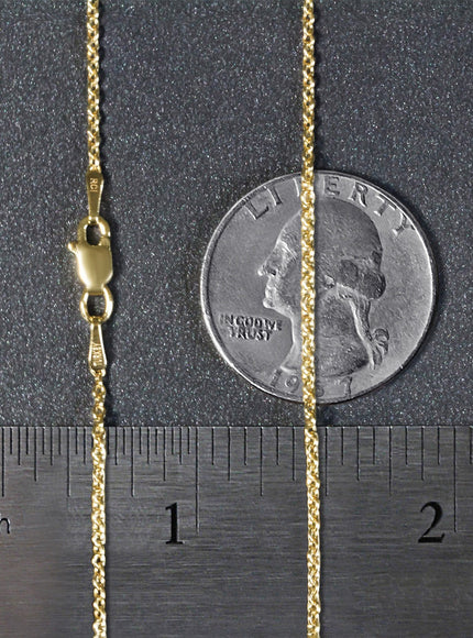 14k Yellow Gold Forsantina Lite Cable Link Chain 1.5mm