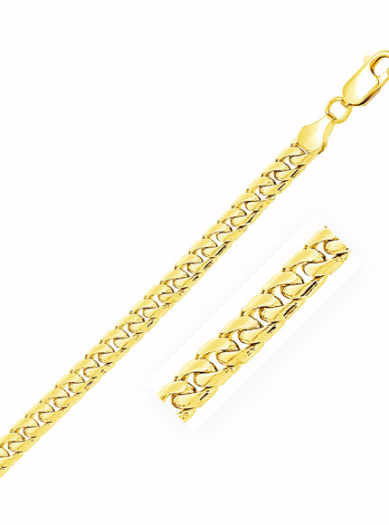 5.8mm 14k Yellow Gold Solid Miami Cuban Chain