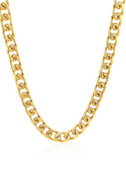 5.8mm 14k Yellow Gold Solid Miami Cuban Chain