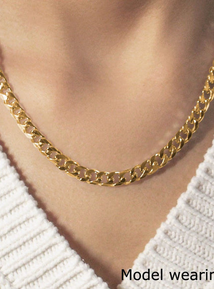 5.8mm 14k Yellow Gold Solid Miami Cuban Chain