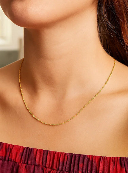 14k Yellow Gold Singapore Chain 1.0mm