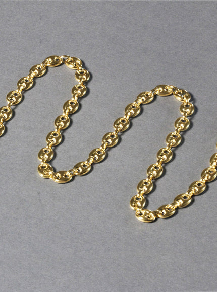 6.9mm 14k Yellow Gold Puffed Mariner Link Chain