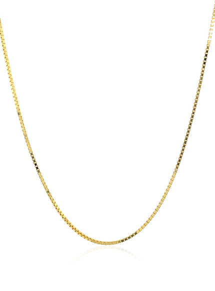 18k Yellow Gold Box Chain 0.8mm