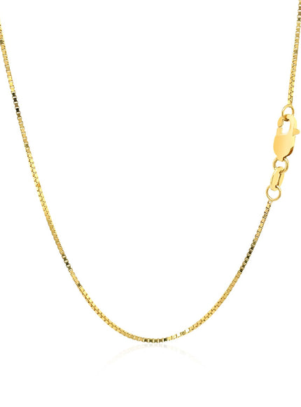 18k Yellow Gold Box Chain 0.8mm