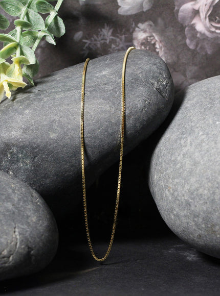 18k Yellow Gold Box Chain 0.8mm