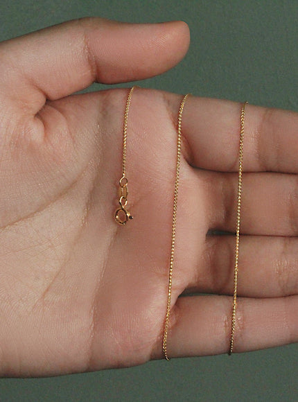 14k Yellow Gold Diamond Cut Round Wheat Chain 0.6mm