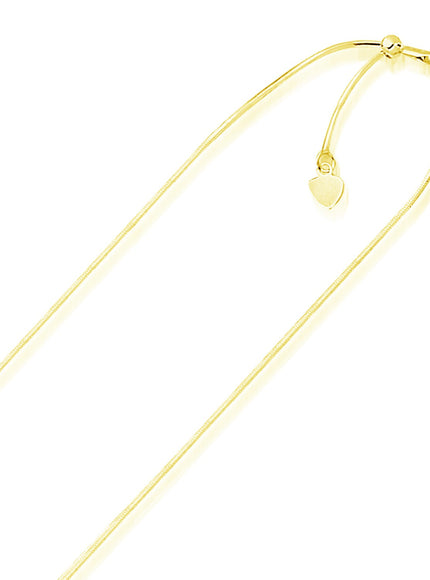 14k Yellow Gold Adjustable Snake Chain 0.85mm