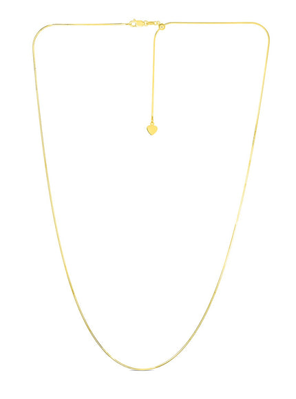 14k Yellow Gold Adjustable Snake Chain 0.85mm