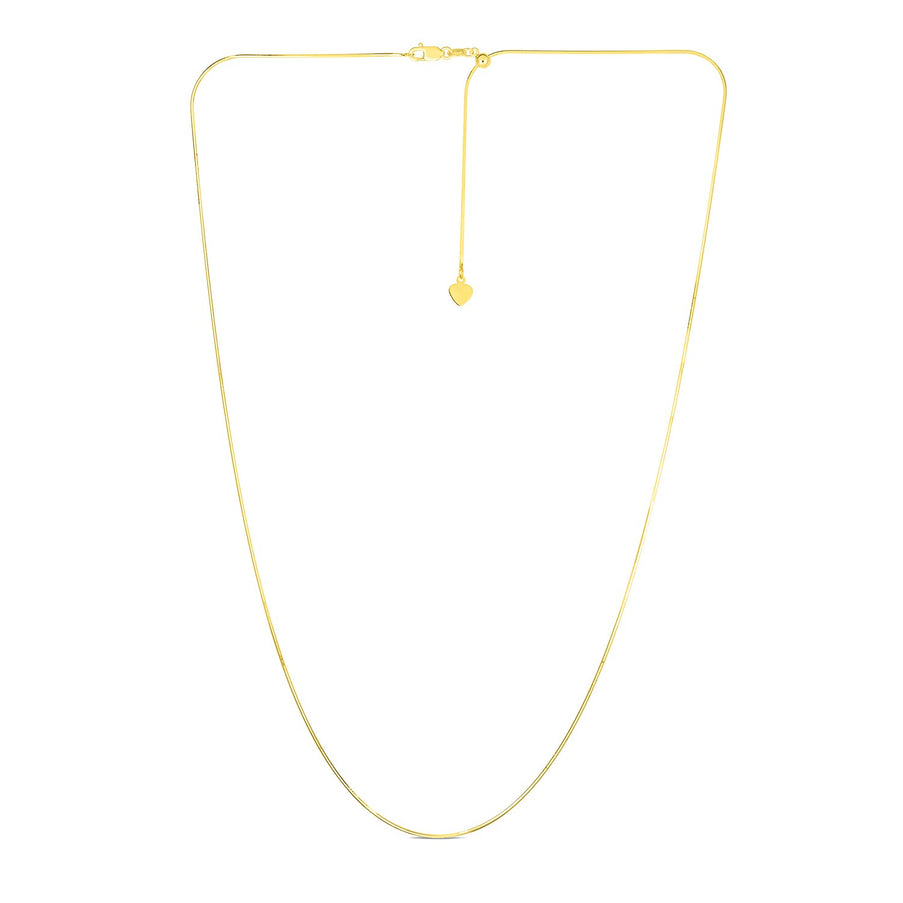 14k Yellow Gold Adjustable Snake Chain 0.85mm