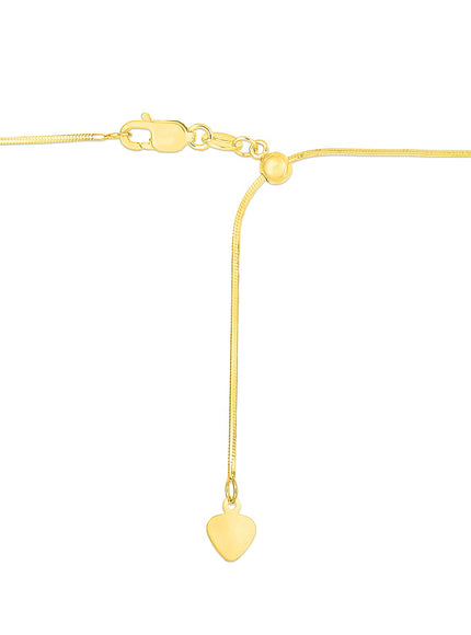 14k Yellow Gold Adjustable Snake Chain 0.85mm