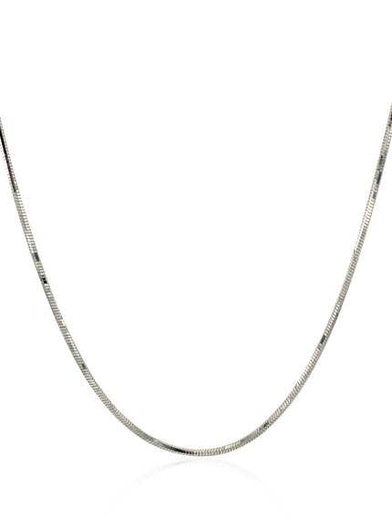 14k White Gold Adjustable Snake Chain 0.85mm