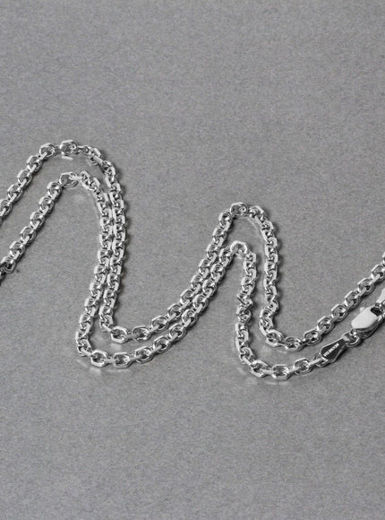 3.1mm 14k White Gold Diamond Cut Cable Link Chain