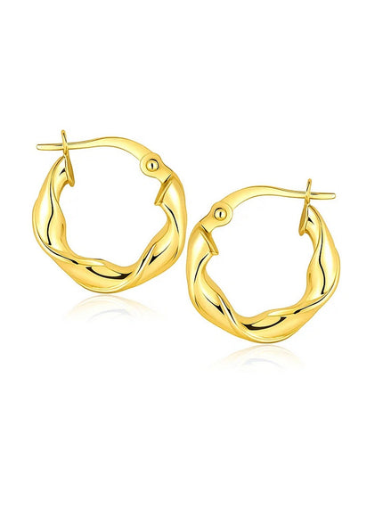 14k Yellow Gold Hoop Earrings (5/8 inch)