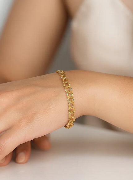 4.0 mm 14k Yellow Gold Lite Charm Bracelet