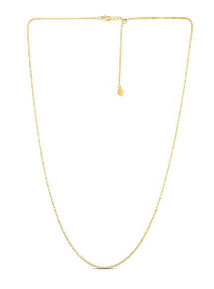 14k Yellow Gold Adjustable Popcorn Chain 1.3mm