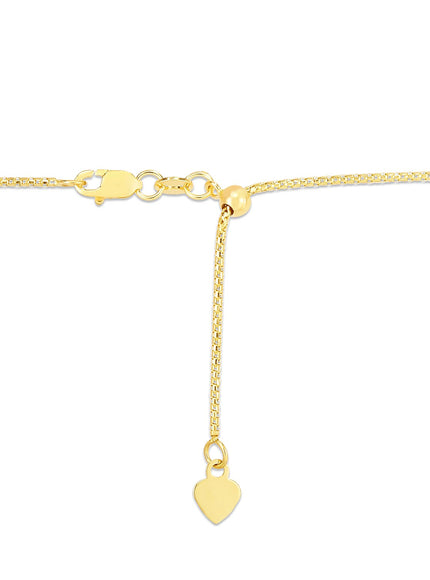 14k Yellow Gold Adjustable Popcorn Chain 1.3mm