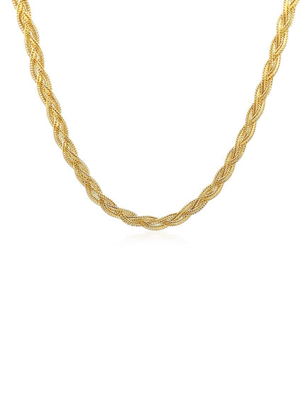 3.5mm 14k Yellow Gold Braided Chain