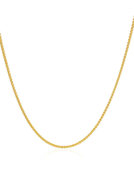 10k Yellow Gold Wheat Chain 1.0mm
