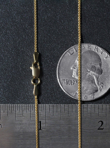 10k Yellow Gold Wheat Chain 1.0mm