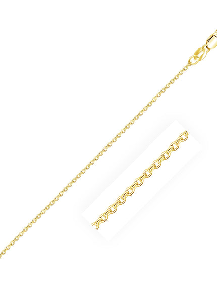 10k Yellow Gold Cable Chain 1.1mm